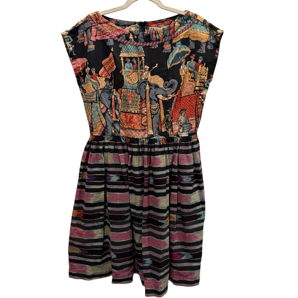 One of a Kind Regalia Handmade Novelty Print Dress